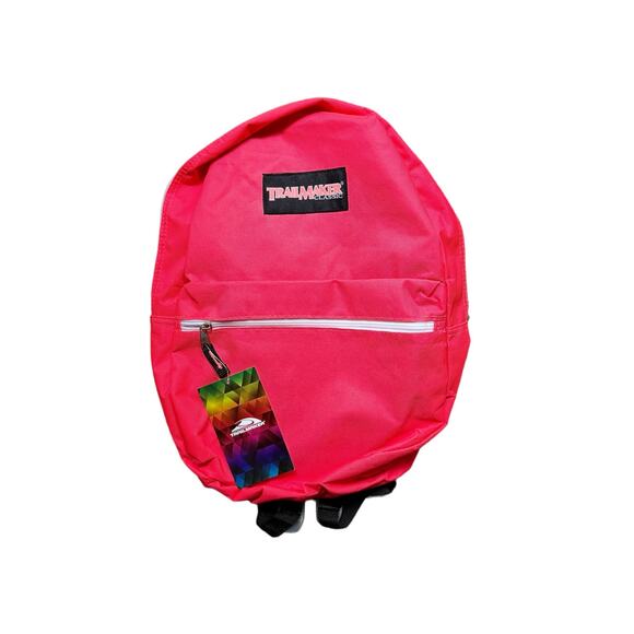 Trailmaker Classic Backpack Neon Pink School Bag Lightweight Travel Unisex NWT - Picture 2 of 5